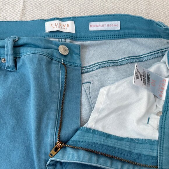 Curve Appeal Jeans Womens 10 High Rise Stretch Casual Comfort Minimalist Jegging - Picture 7 of 13